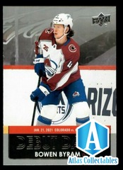 2021-22 UD Series 1 Debut Dates #DD-13 Bowen Byram - Colorado Avalanche